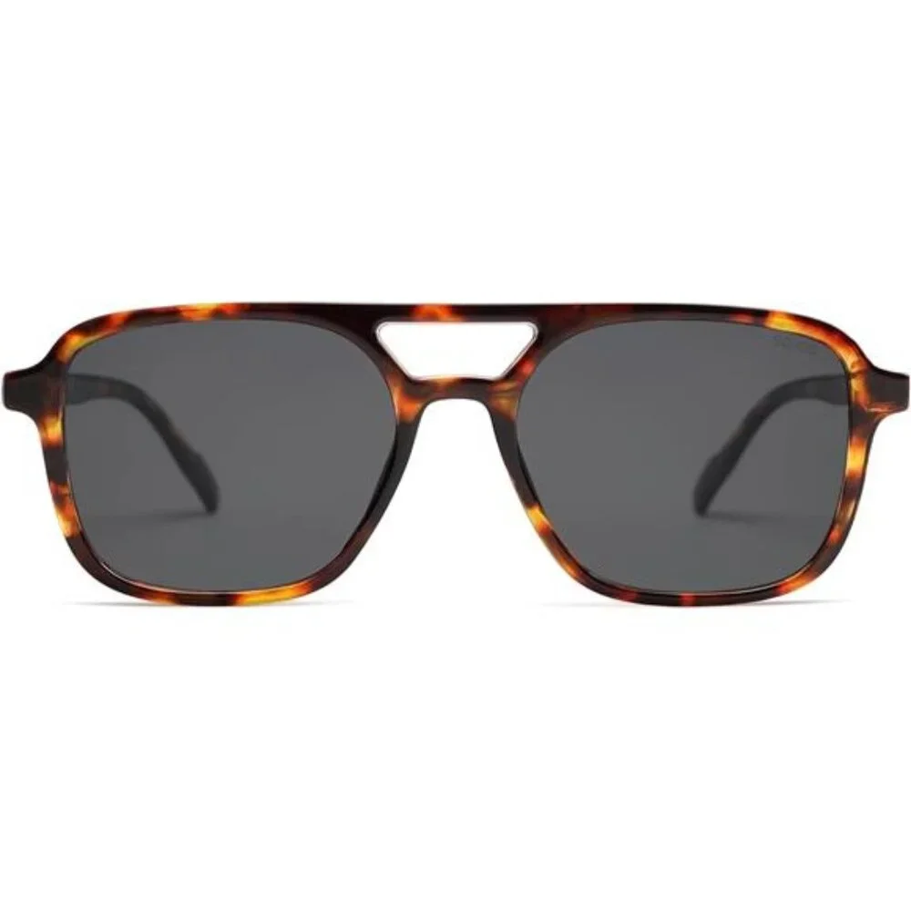 Retro Aviator Sunglasses for Women Men Tortoise/Gray